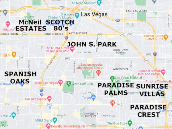 las vegas distinctive neighborhoods